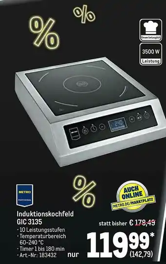 METRO Metro Professional Induktionskochfeld Gic3135 Angebot