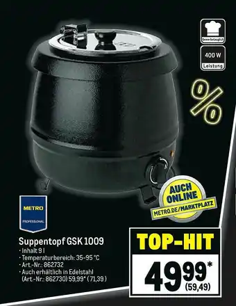 METRO Suppentopf Gsk 1009 Metro Professional Angebot