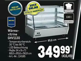 METRO Wärmevitrine Ghv1130 Angebot