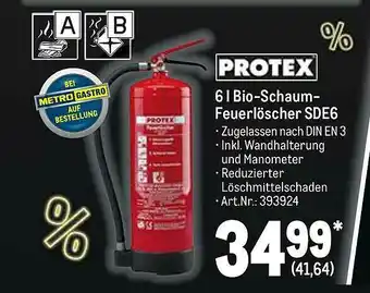 METRO Protex 6l Bio-schaum-feuerlöscher Sde6 Angebot