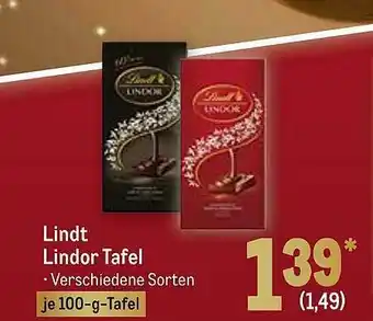 METRO Lindt Lindor Tafel Angebot