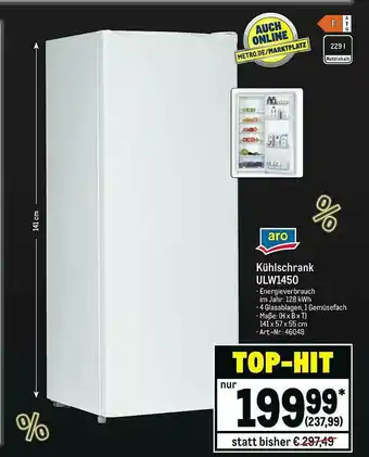 METRO Aro Kühlschrank Ulw1450 Angebot