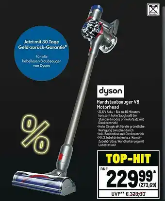 METRO Dyson Handstaubsauger V8 Motorhead Angebot