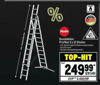 METRO Hailo Kombileiter Profilot 3x12 Stufen Angebot