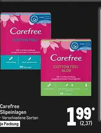 METRO Carefree Slipeinlagen Angebot