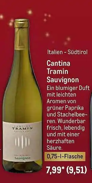 METRO Cantina Tramin Sauvignon Angebot