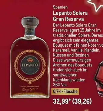 METRO Lepanto Solera Gran Reserva Angebot