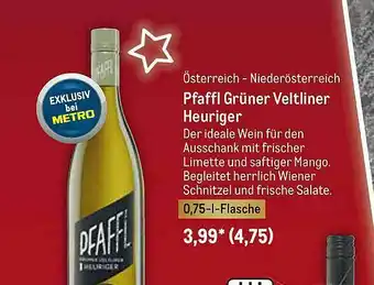 METRO Pfaffl Grüner Veltliner Heuriger Angebot