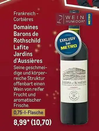 METRO Domaines Barons De Rothschild Lafite Jardins D'aussières Angebot