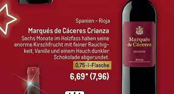 METRO Marqués De Cáceres Crianza Angebot