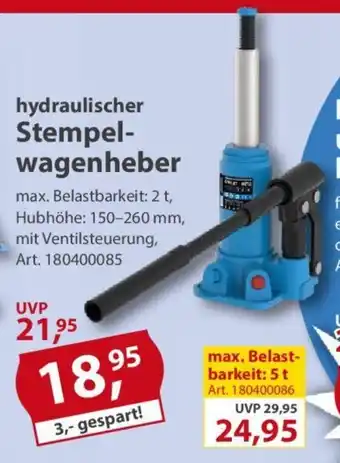 Sonderpreis Baumarkt hydraulischer Stempelwagenheber Angebot