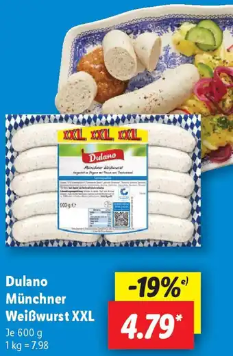 Lidl Dulano münchner weißwurst xxl Angebot