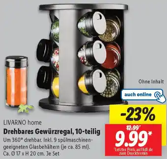 Lidl Livarno home drehbares gewürzregal Angebot