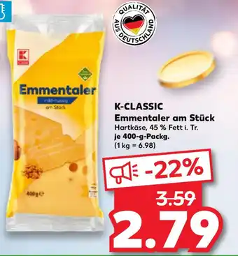 Kaufland K-CLASSIC Emmentaler am Stück Angebot
