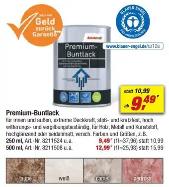 toom Baumarkt Premium-Buntlack Angebot