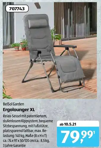 Aldi Süd BelSol Garden Ergolounger XL Angebot