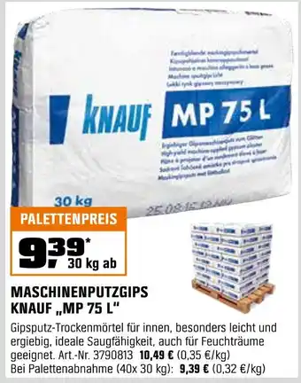 OBI Knauf maschinenputzgips mp 75 l Angebot