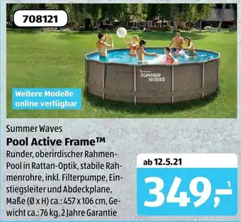 Aldi Süd Summer Waves Pool Active Frame Angebot