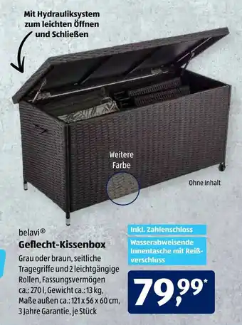 Aldi Süd Belavi Geflecht Kissenbox Angebot