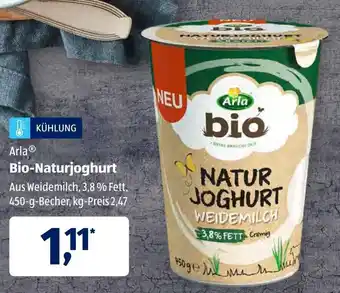 Aldi Süd Arla Bio Naturjoghurt 450g Becher Angebot