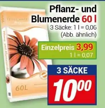 CENTERSHOP Pflanz und Blumenerde 60L Angebot