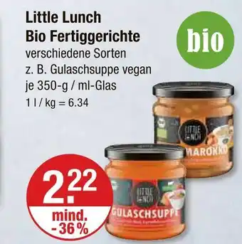 V Markt Little lunch bio fertiggerichte Angebot
