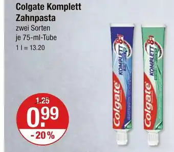 V Markt Colgate komplett zahnpasta Angebot