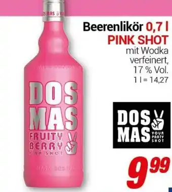 CENTERSHOP Beerenlikör 0,7L Pink Shot Angebot