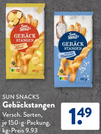 Aldi Süd SUN SNACKS Gebäckstangen Angebot