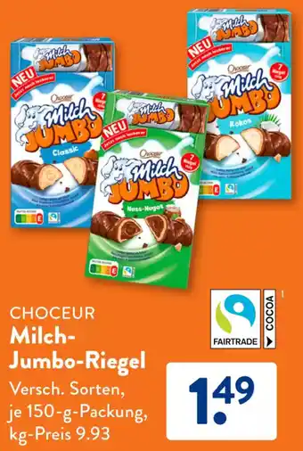 Aldi Süd CHOCEUR Milch Jumbo-Riegel Angebot