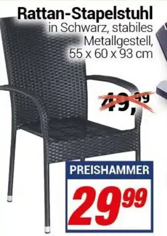 CENTERSHOP Rattan Stapelstuhl Angebot