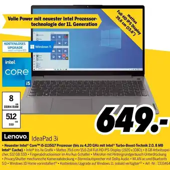 MEDIMAX Lenovo IdeaPad 3i Angebot