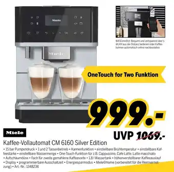 MEDIMAX Miele Kaffee Vollautomat CM 6160 Silver Edition Angebot