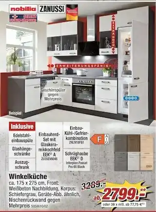 Poco Nobilia oder zanussi winkelküche Angebot