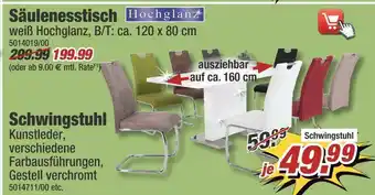 Poco Säulenesstisch oder schwingstuhl Angebot