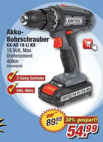 Poco Kraftixx akku-bohrschrauber kx-as 18 li kit Angebot