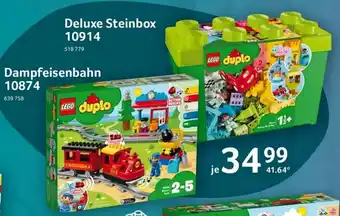 Selgros Lego Duplo Dampfeisenbahn 10874 oder Deluxe Steinbox 10914 Angebot