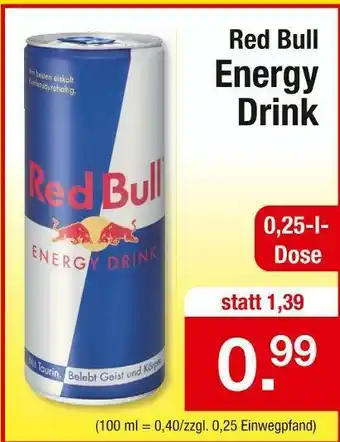 Zimmermann Red bull energy drink Angebot