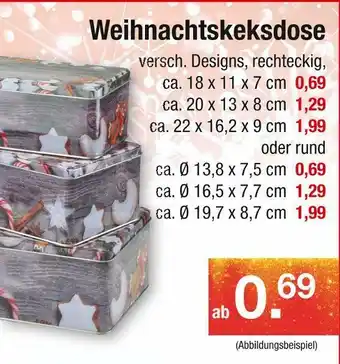 Zimmermann Weihnachtskeksdose Angebot