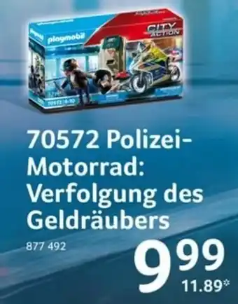 Selgros Playmobil 70572 Polizei Motorrad: Verfolgung des Geldräubers Angebot