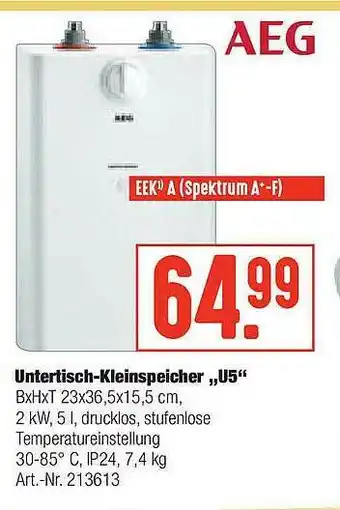 Hellweg Aeg Untertisch-kleinspeicher „u5” Angebot