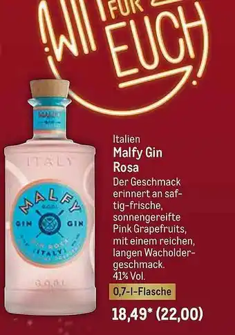 METRO Italien Malfy Gin Rosa Angebot