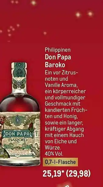 METRO Philippinen Don Papa Baroko Angebot