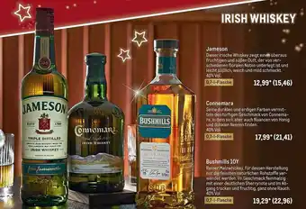 METRO Iris Whiskey Jameson, Connemara, Bushmills 10y Angebot