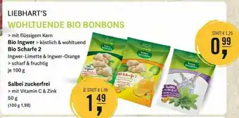 Reformhaus Bacher Liebhart's Wohltuende Bio Bonbons Angebot