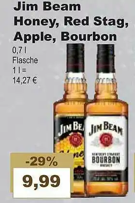 Bilgro Jim Beam Honey, Red Stag, Apple, Bourbon Angebot