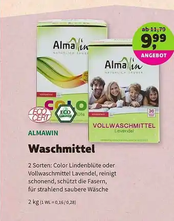 Aleco Biomarkt Almawin Waschmittel Angebot