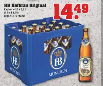 trinkgut HB Hofbräu Original 20x0,5L Angebot