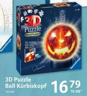 Selgros 3D Puzzle Ball Kürbiskopf Angebot