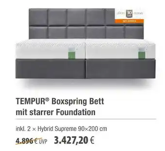 Zurbrüggen Tempur boxspring bett Angebot